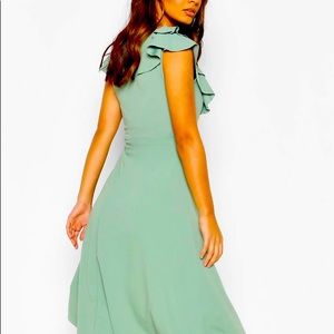 Maternity Frill Collar Midi Dress